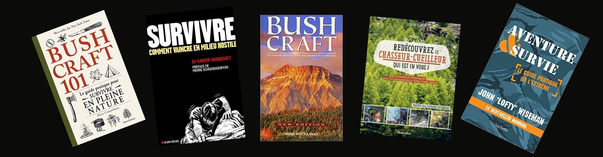livres bibliothèque survie survivaliste bushcraft nature micro-aventure