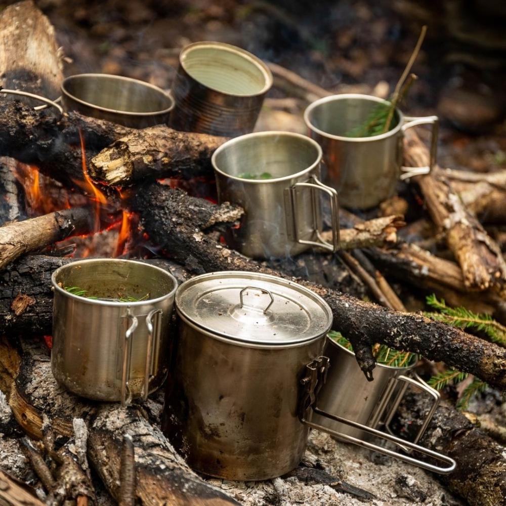 Tasse popote bouilloir inox - Bivouac & Bushcraft 